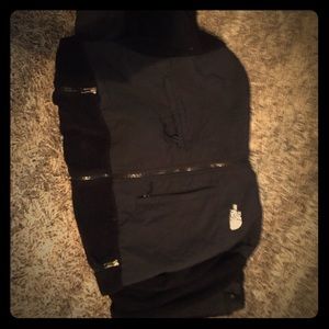 The north face black zip up (jacket)